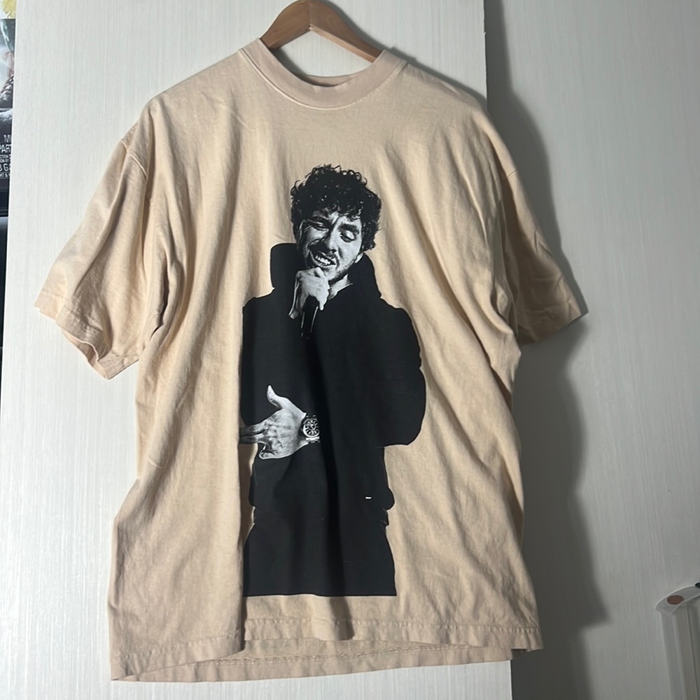 Jack Harlow Come Home The Kids Miss You Tour 2022 Tan Short Sleeve T-Shirt Large
